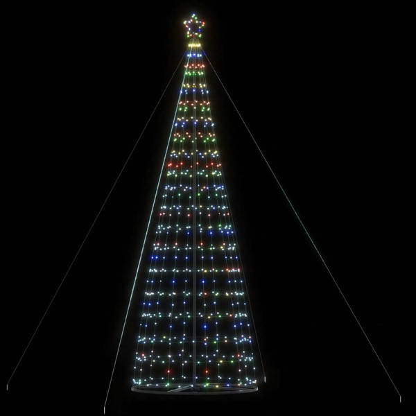 Cone de luz de árvore de Natal 1534 LEDs coloridos 503 cm D