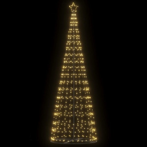 Cone de luz de árvore de Natal 550 LEDs brancos quentes 304 cm D