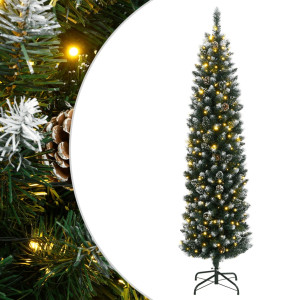 Árvore de Natal de Estreito Artificial 150 LEDs 150 cm D