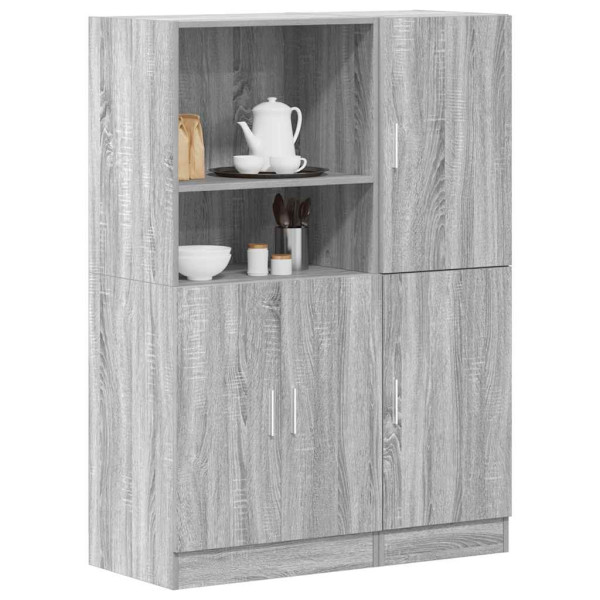 Set de muebles de cocina 2 pzas madera ingeniería gris sonoma D