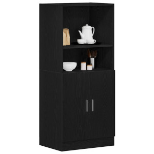 Mueble de cocina madera de ingeniería negro 57x41.5x131.5 cm D