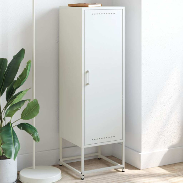 Aparador de acero blanco 36x39x123 cm Aparador de acero blanco 36x39x123 cm D
