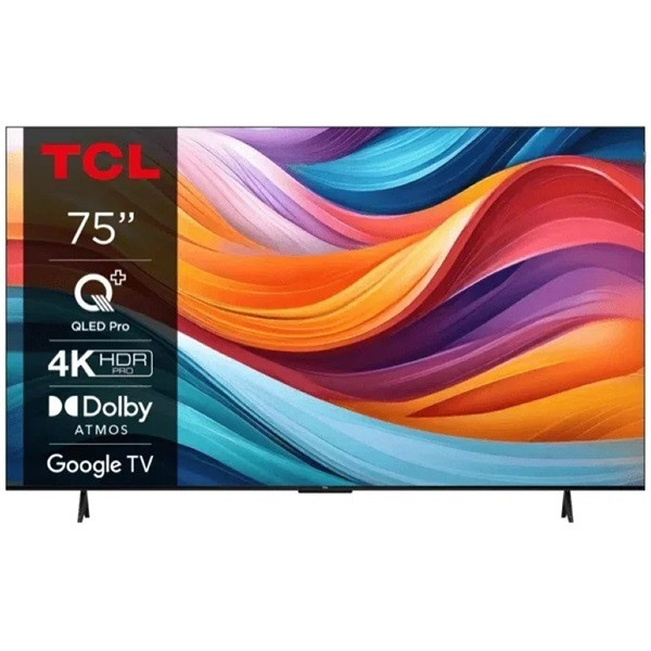 Smart TV TCL 75" QLED 4K UHD 75T7B negro D