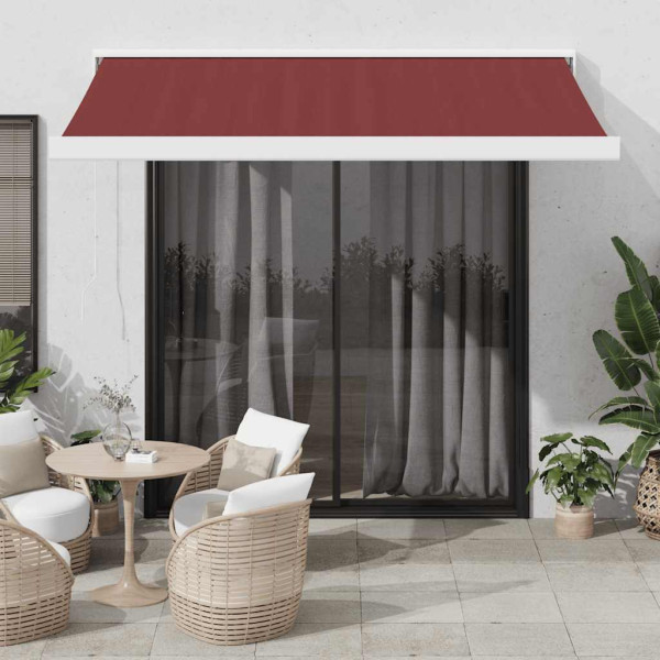 Toldo retráctil automático burdeos 350x250 cm Toldo retráctil automático burdeos 350x250 cm D