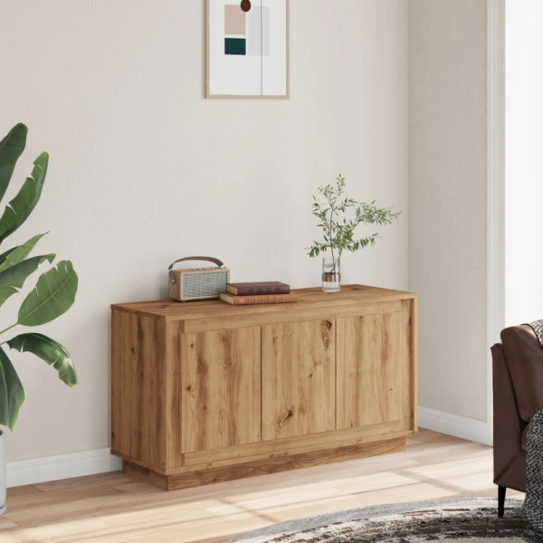 Aparador de madera de ingeniería roble artisan 102x35x55 cm D