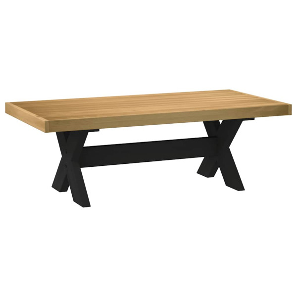 Mesa de centro NOAIN patas en X madera maciza pino 120x60x40 cm D