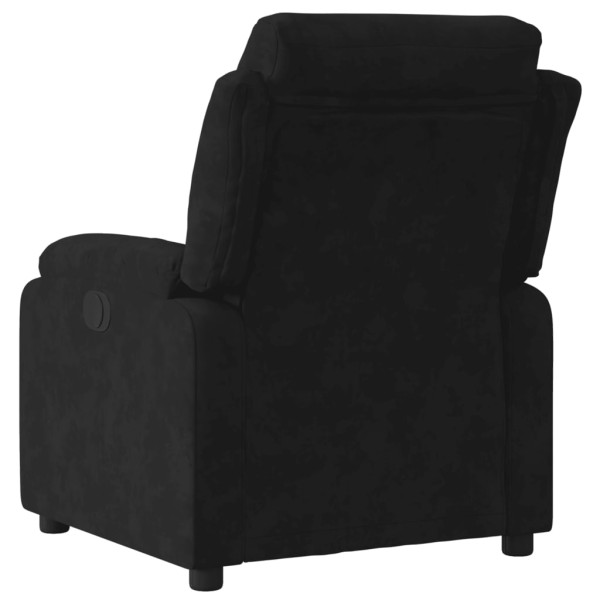 Sillón reclinable de terciopelo negro M 3