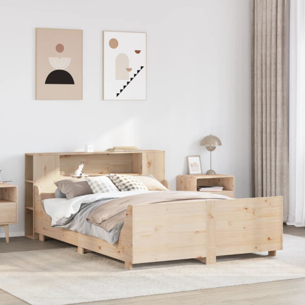 Estructura de cama sin colchón madera de pino maciza 120x200 cm Estructura de cama sin colchón madera de pino maciza 120x200 cm D