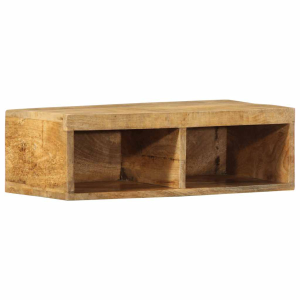 Mueble de TV de pared madera maciza de mango rugosa 60x30x19 cm M 3