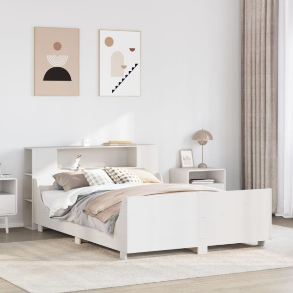 Estructura de cama sin colchón madera maciza de pino 160x200 cm Estructura de cama sin colchón madera maciza de pino 160x200 cm D