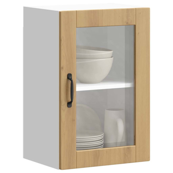 Armario pared para cocina puerta cristal Porto roble artesanal D