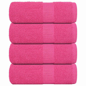 Toallas de jabón 4 piezas Rosa 30x30 cm 360 g/m² 100% Algodón D