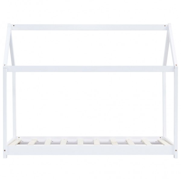 Estrutura de cama para crianças 70x140 cm pinho maciço branco M 3
