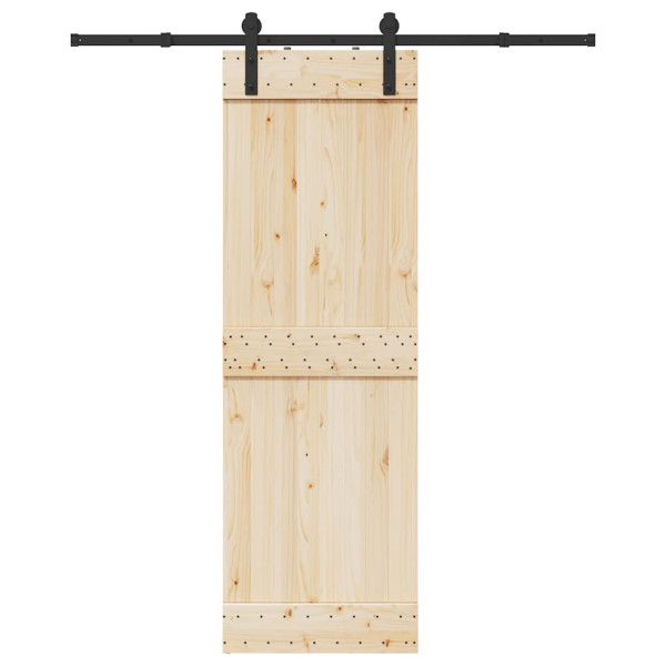 Kit de herrajes para puertas correderas acero negro 183 cm D