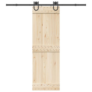 Kit de herrajes para puertas correderas acero negro 200 cm D