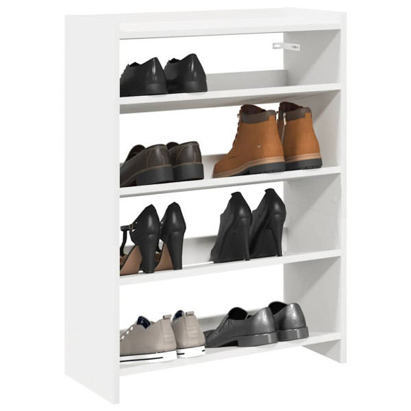 Mueble zapatero madera contrachapada blanco 80x25x61.5 cm D