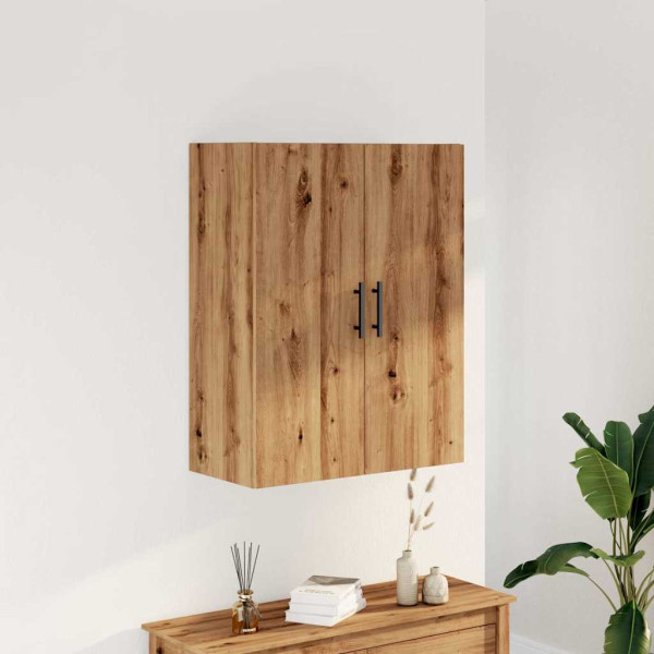 Armario de pared madera ingeniería marrón roble 69.5x34x90 cm D