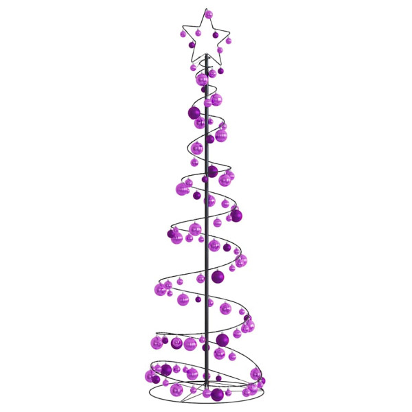 VidaXL Cone de luz para árvore de Natal com bolas 120 LED 180 cm D