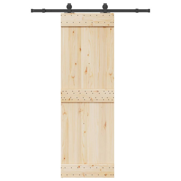 Kit de herrajes para puertas correderas acero negro 152.5 cm D