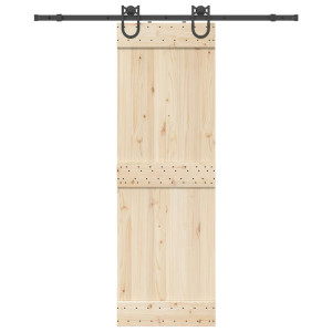 Kit de herrajes para puertas correderas acero negro 183 cm D