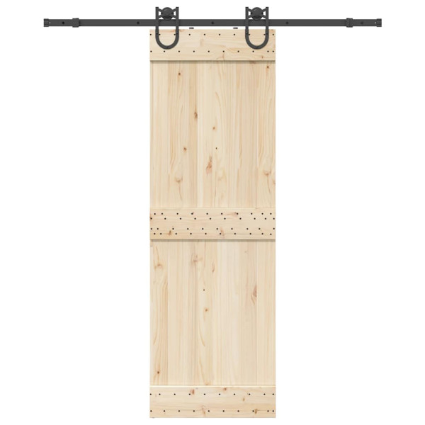 Kit de herrajes para puertas correderas acero negro 183 cm D