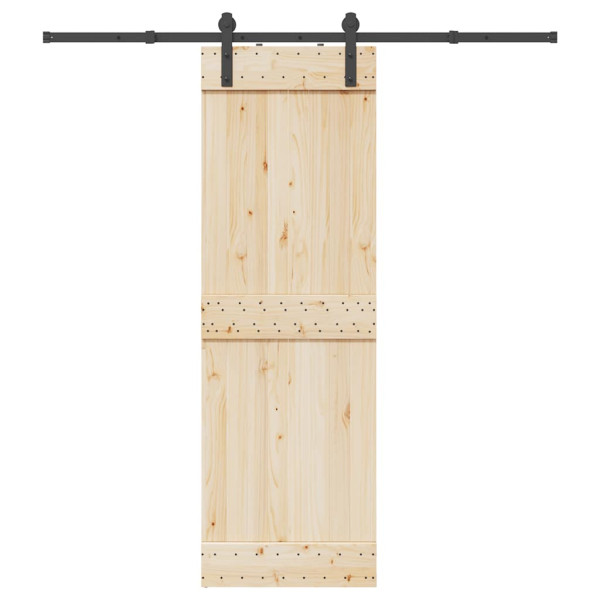 Kit de herrajes para puertas correderas acero negro 200 cm D