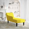 Chaise longue con reposabrazos derecho terciopelo amarillo 2