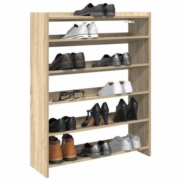 Mueble zapatero madera contrachapada roble sonoma 80x25x100 cm D