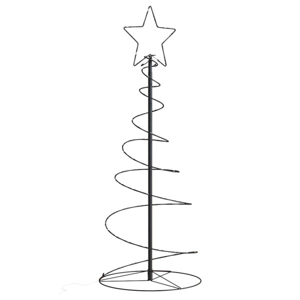 Árbol de Navidad cono de luz 80 LEDs blanco cálido 120 cm D