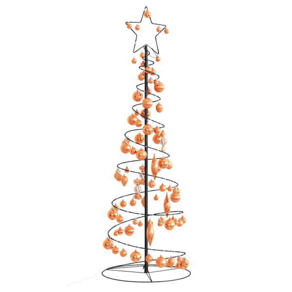 VidaXL Cone de luz para árvore de Natal com bolas 100 LED 150 cm D