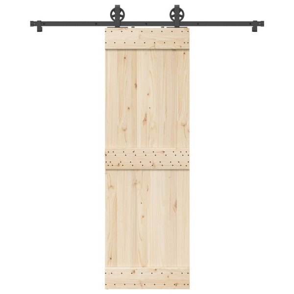 Kit de herrajes para puertas correderas acero negro 183 cm D