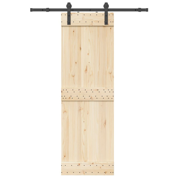 Kit de herrajes para puertas correderas acero negro 152 cm D