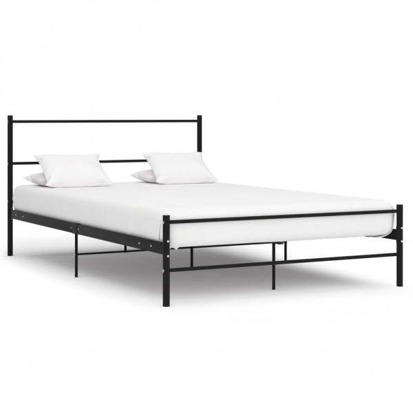 Estructura de cama de metal negro 120x200 cm D