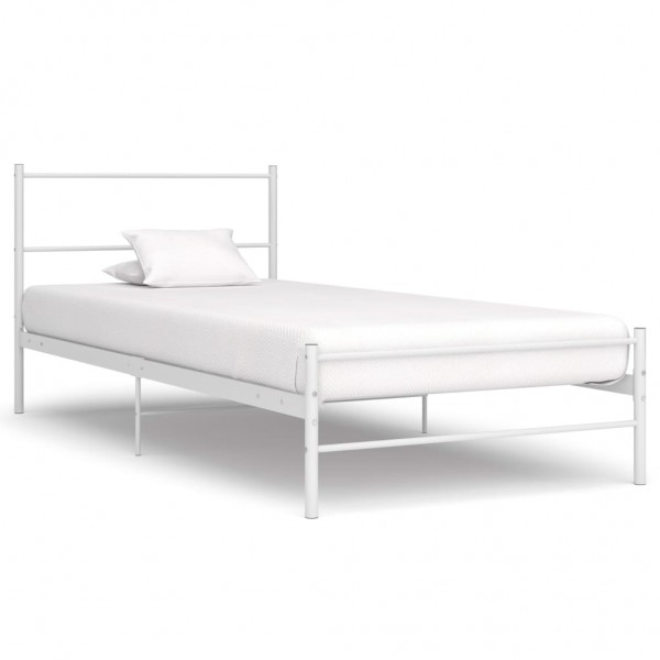 Estrutura de cama de metal branco 90x200 cm D