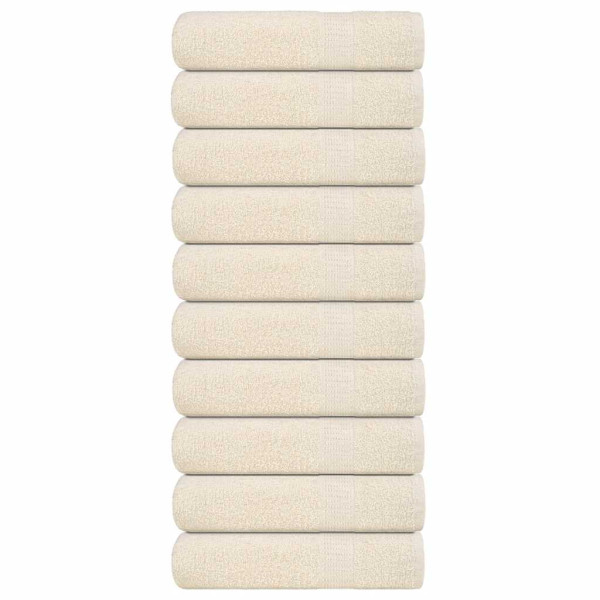 Toalhas de banho 10 pcs Creme 100x150 cm 360 g/m2 100% algodão D