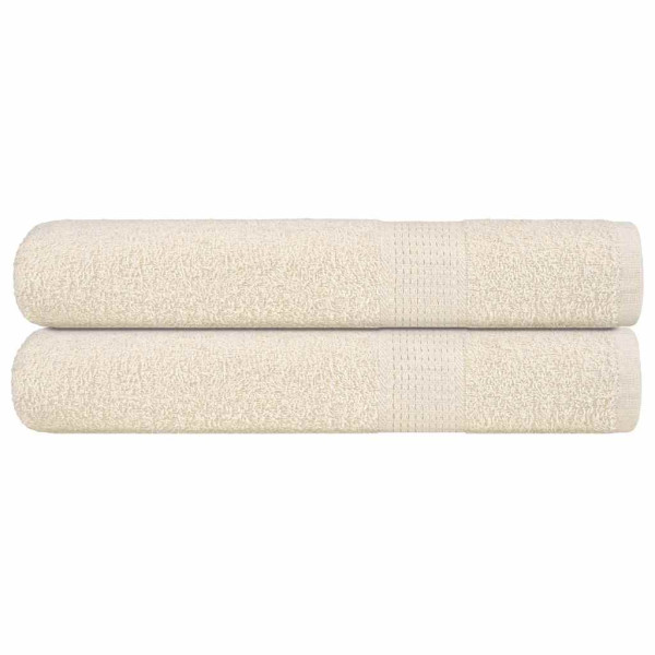 Toallas 2 piezas Crema 100x200 cm 360 g/m² 100% Algodón D