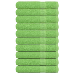 Toallas de sauna 10 uds verde manzana 80x200 cm 360 gsm D