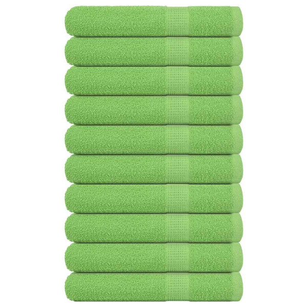 Toallas de sauna 10 uds verde manzana 80x200 cm 360 gsm D