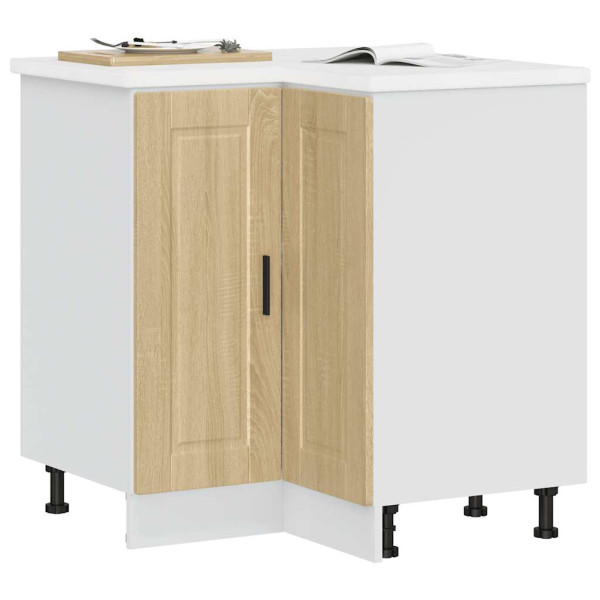 Mueble bajo esquina de cocina porto madera reconstituida D