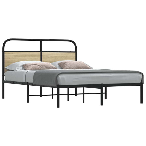 Estructura de cama sin colchón 120x190 cm madera roble Sonoma Estructura de cama sin colchón 120x190 cm madera roble Sonoma D