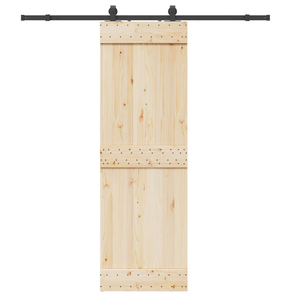 Kit de herrajes para puertas correderas acero negro 200 cm D