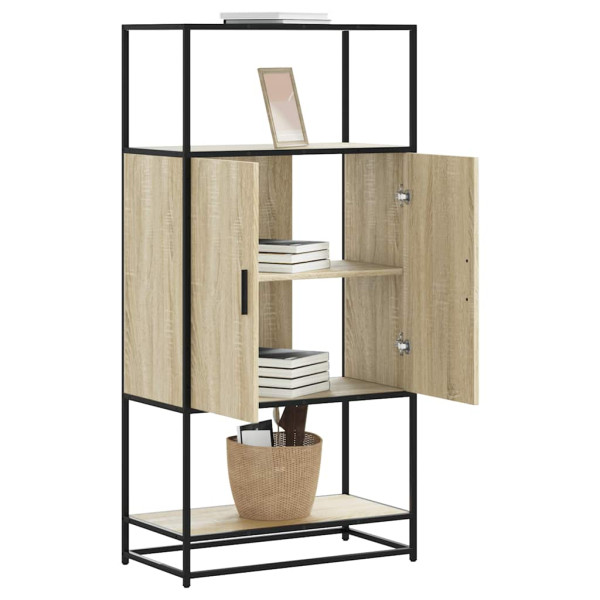 Aparador alto madera de ingeniería y metal Sonoma 68x35x139 cm D