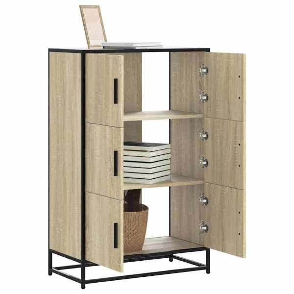 Aparador alto madera de ingeniería y metal Sonoma 68x35x106.5cm D