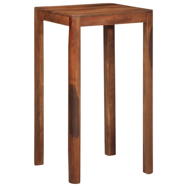 Mesa alta de madera maciza de acacia 60x60x107 cm D