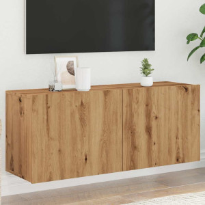 Mueble para TV de pared roble artisian 100x30x41 cm D