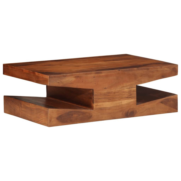 Mesa de centro de madera maciza 90x60x30 cm acacia D