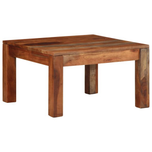 Mesa de centro madera maciza de acacia 60x60x35 cm D