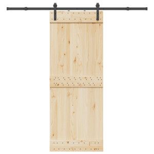 Kit de herrajes para puertas correderas acero negro 213.5 cm D