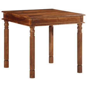 Mesa de comedor madera maciza de acacia 80x80x77 cm D
