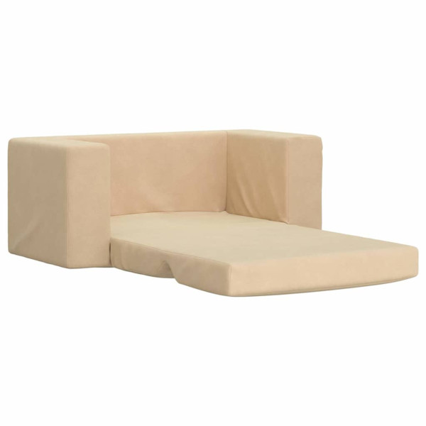 Sofá cama crianças 2 camas plush creme macio M 4
